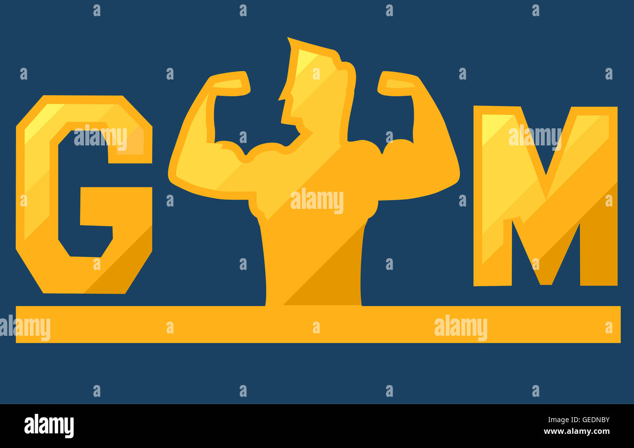 Typography Illustration Featuring the Word Gym Stock Photo Alamy