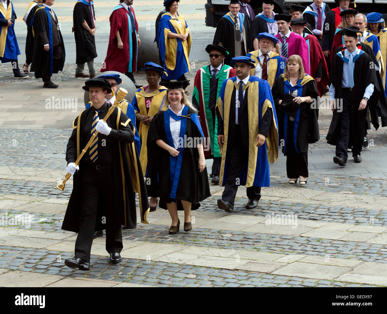 The procession of academics at Coventry University graduation day