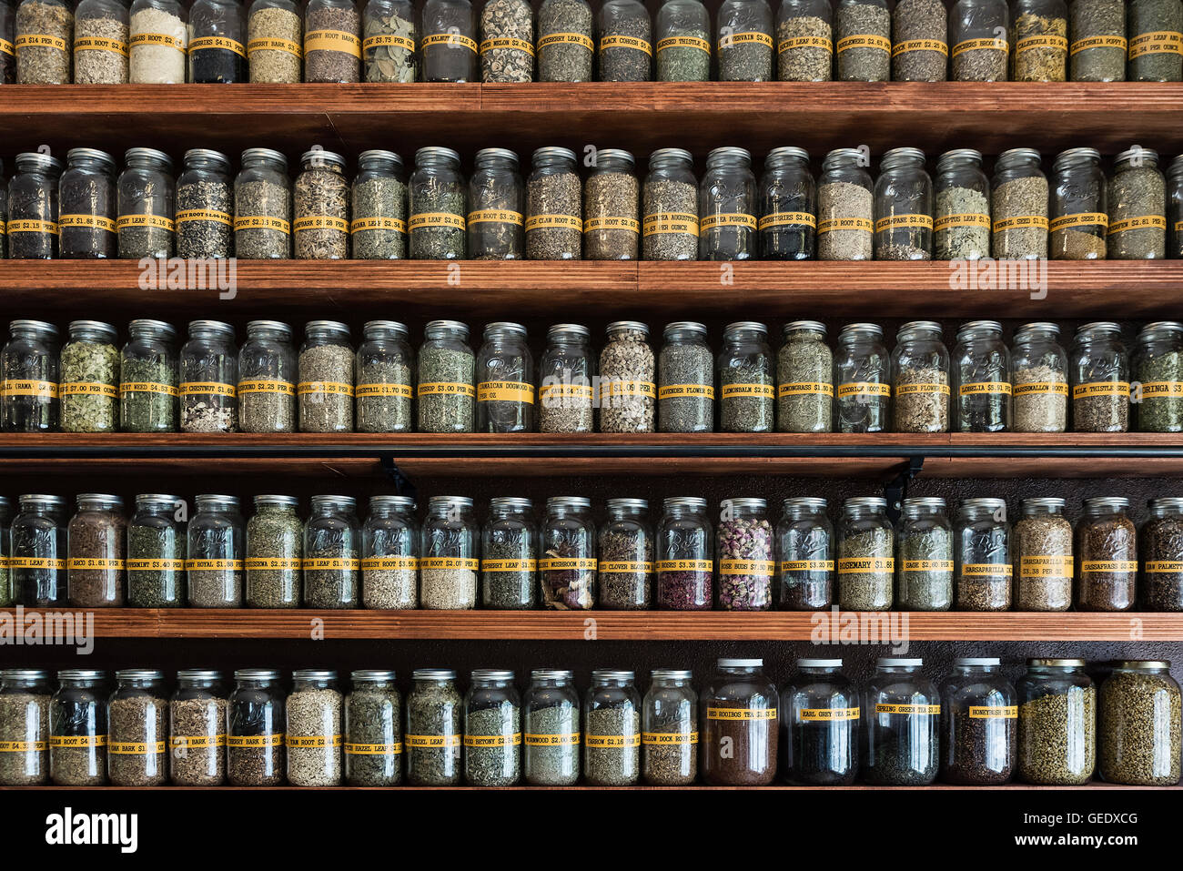 Herbal apothecary shop. Stock Photo