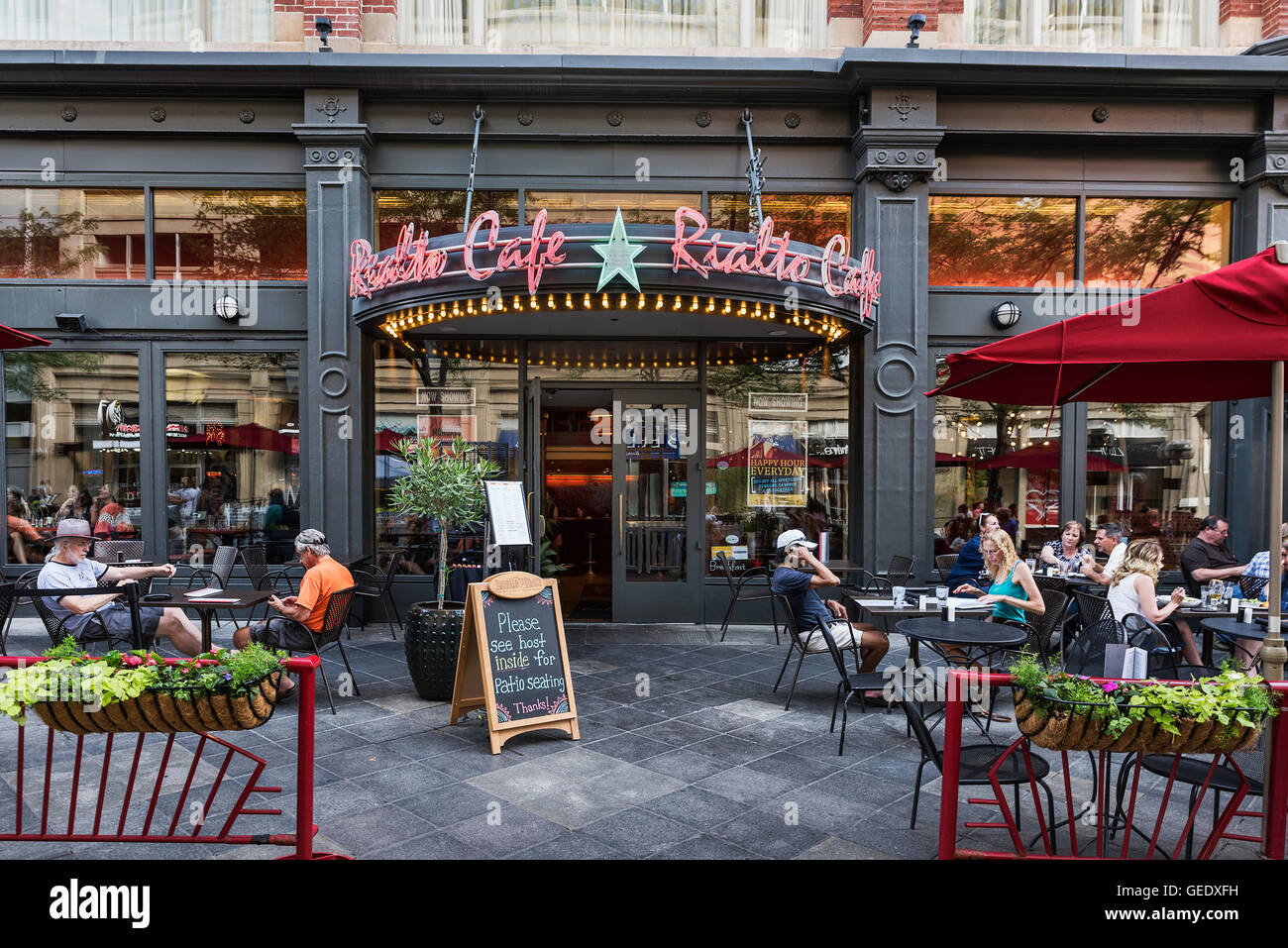 Rialto Cafe, 16th Street Mall, Denver, Colorado, USA Stock Photo