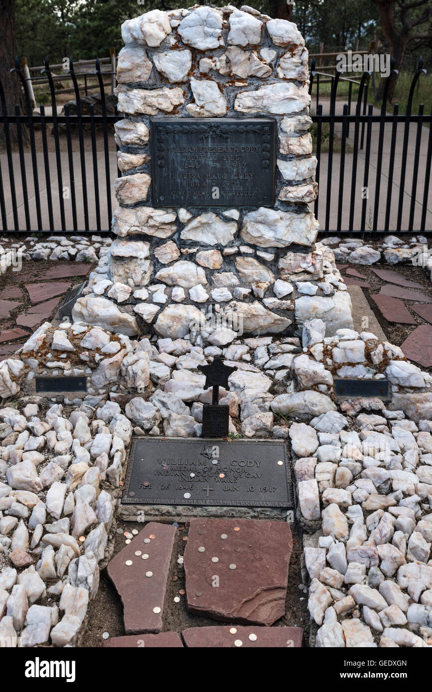 Buffalo Bill grave site at Lookout Mountain, Golden, Colorado, USA Stock Photo
