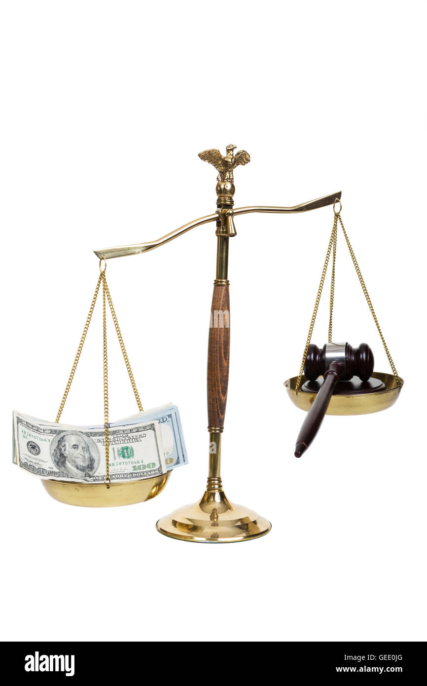 Scales of justice money hires stock photography and images Alamy