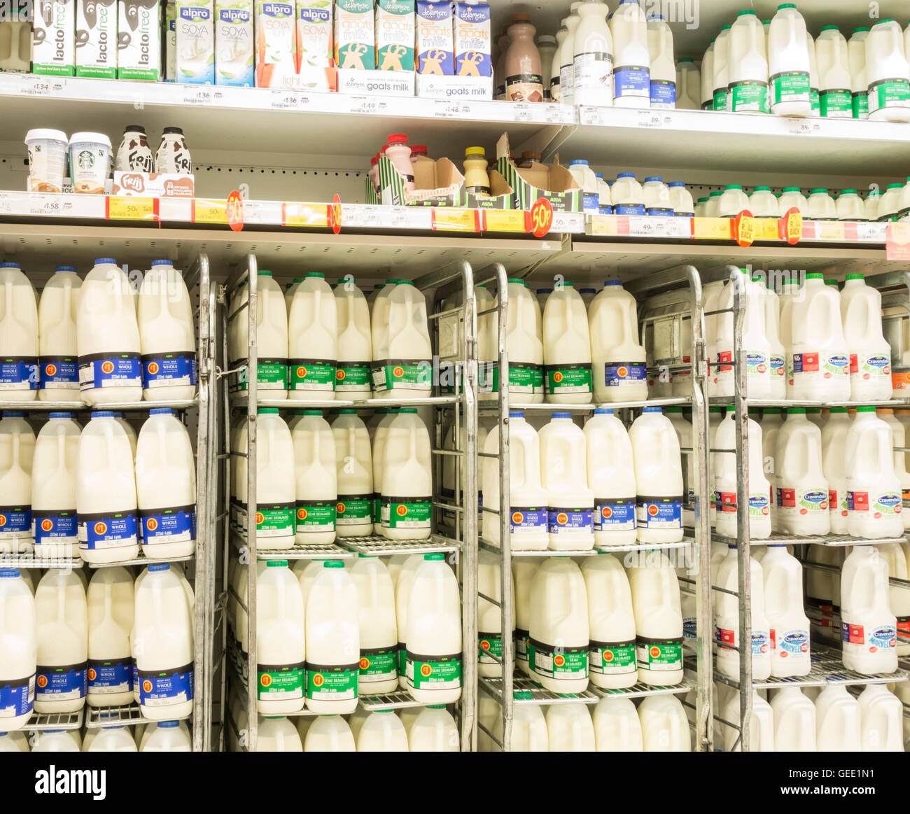 Supermarket Milk Uk High Resolution Stock Photography And Images Alamy