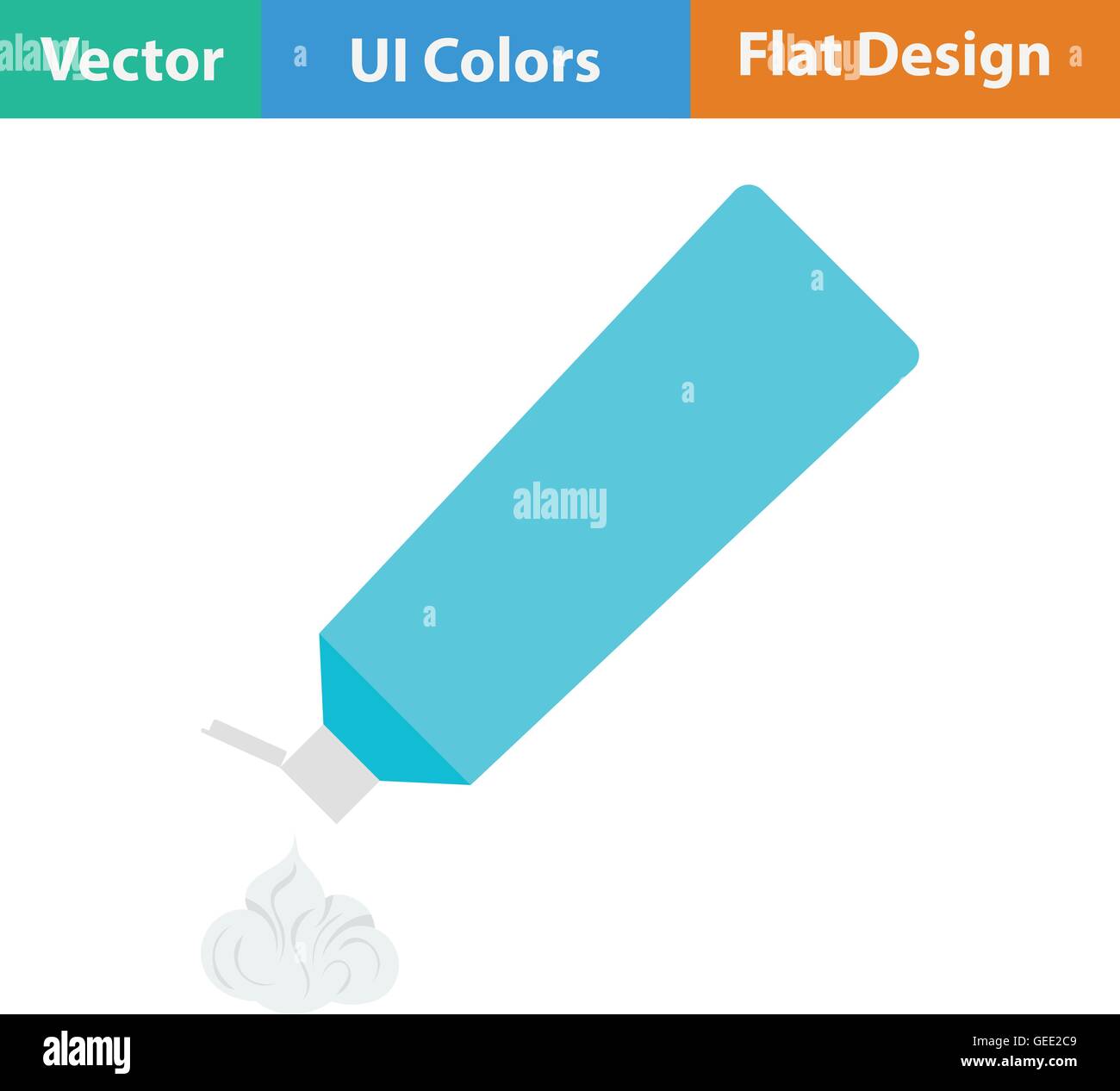 Toothpaste tube icon. Flat color design. Vector illustration Stock ...