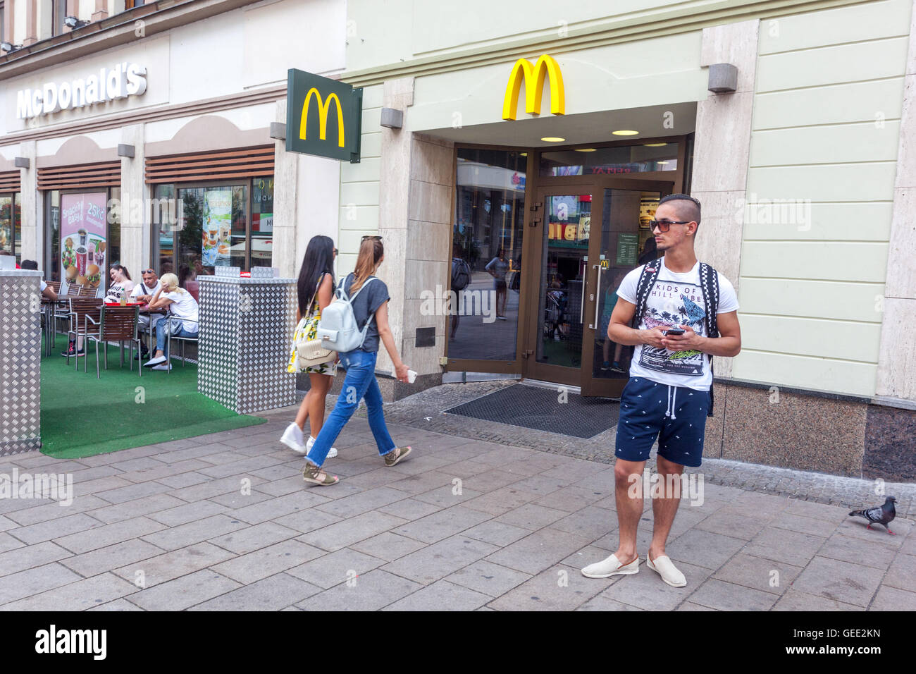 McDonald's Karlovy Vary eating place Spa Town Stock Photo