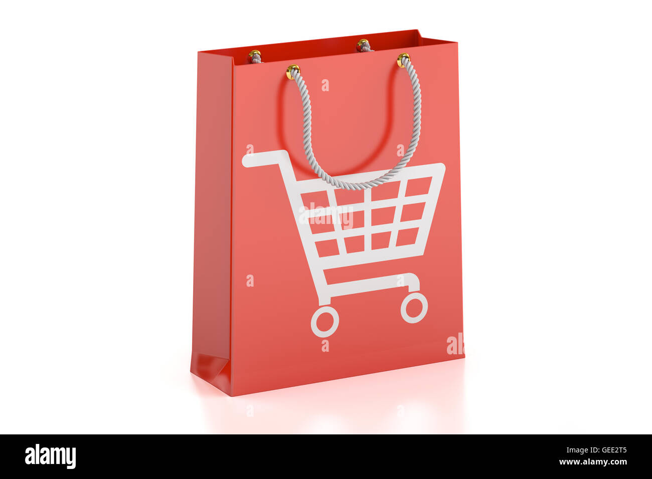 Shopping bag, 3D rendering isolated on white background Stock Photo - Alamy