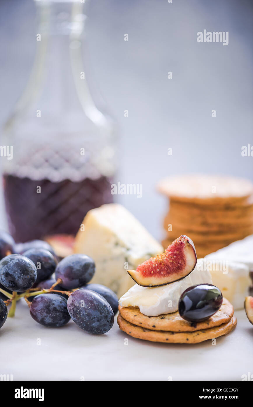 cheese board selection Stock Photo Alamy