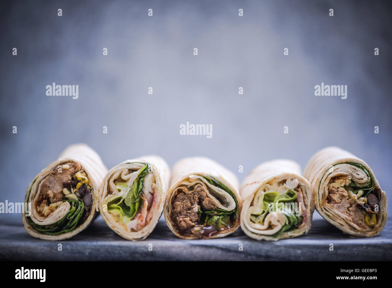 healthy wraps sandwich, mexican food Stock Photo - Alamy