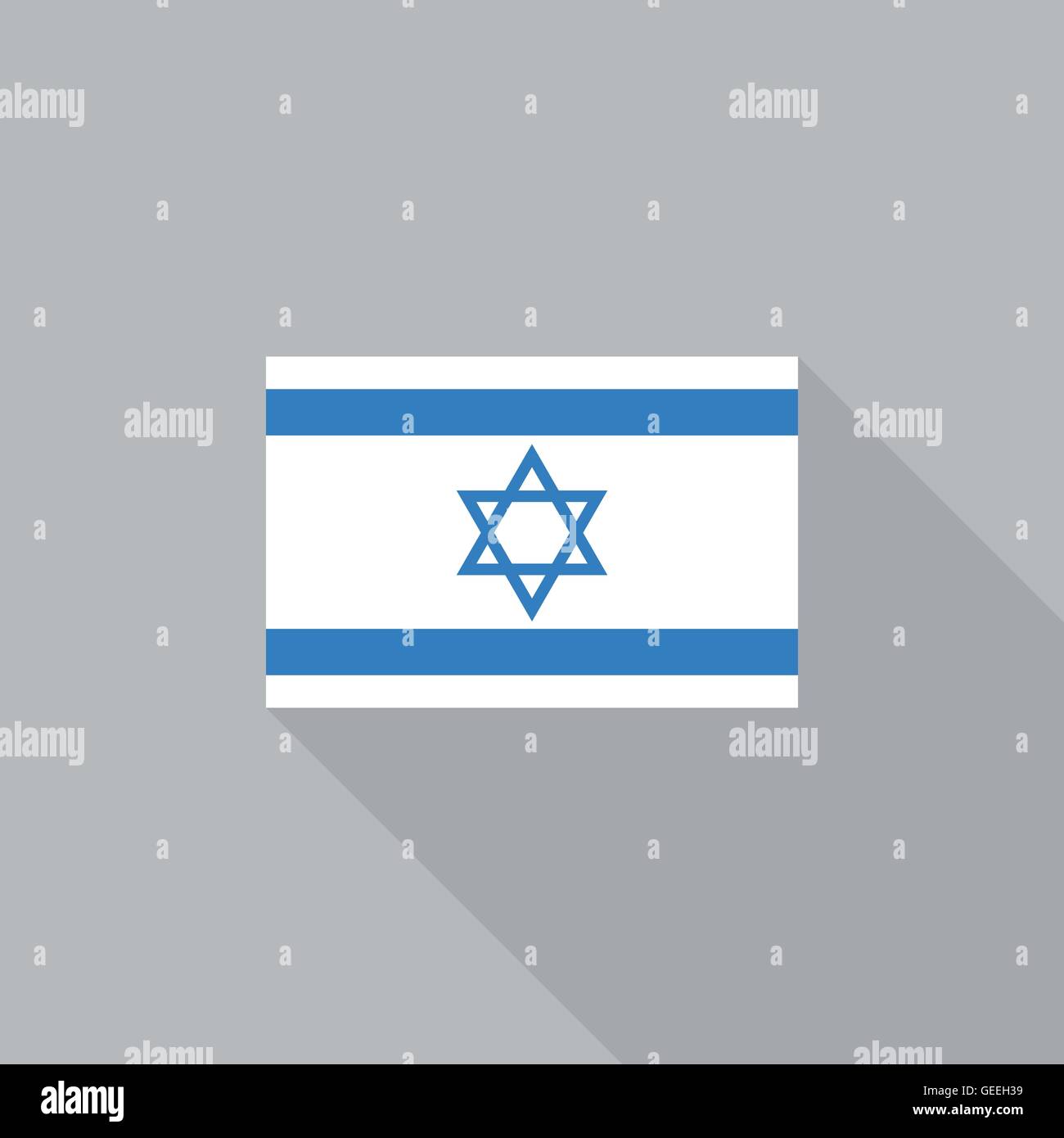 Israel flag flat design vector illustration Stock Vector