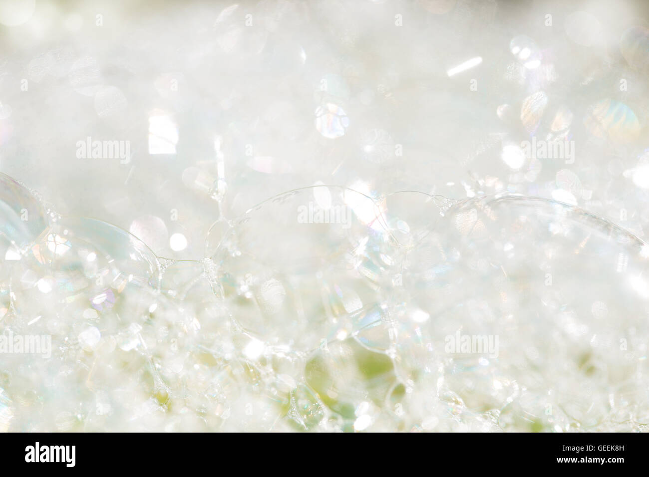 Background of soap foam and bubbles, macro Stock Photo