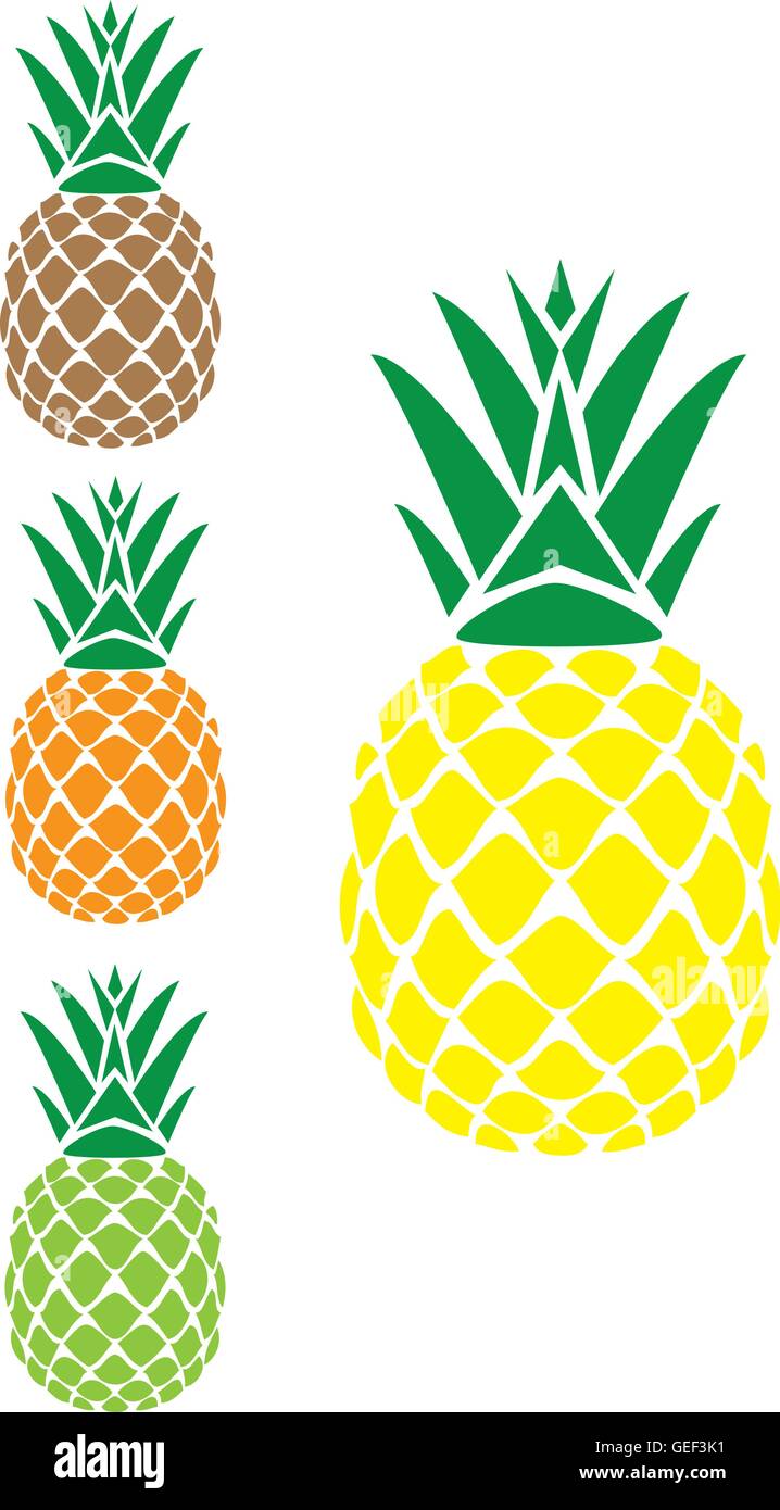 vector illustration of a set of pineapples Stock Vector Image & Art - Alamy