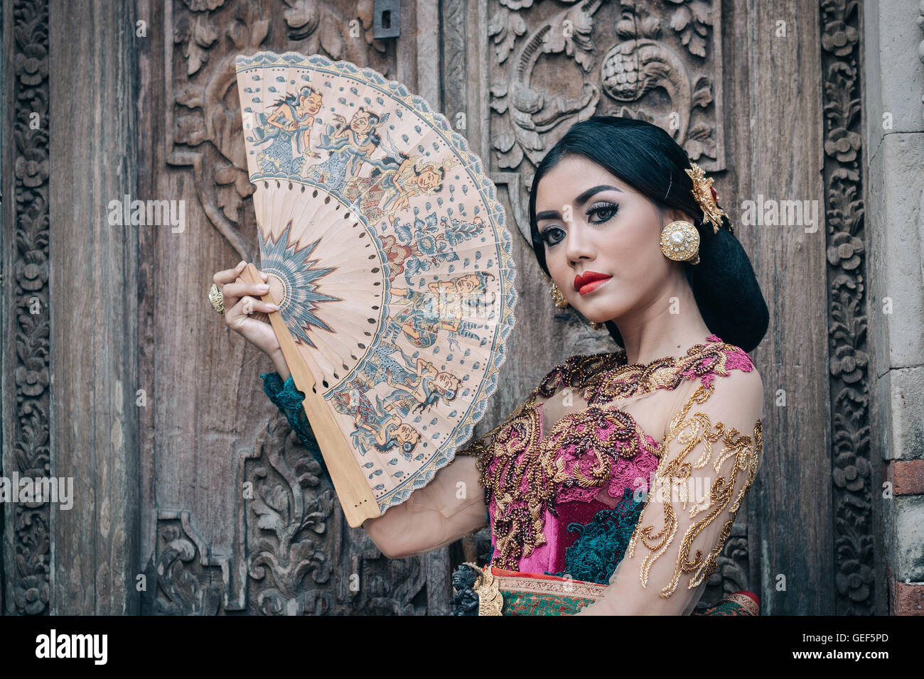 Balinese Woman in pose Stock Photo