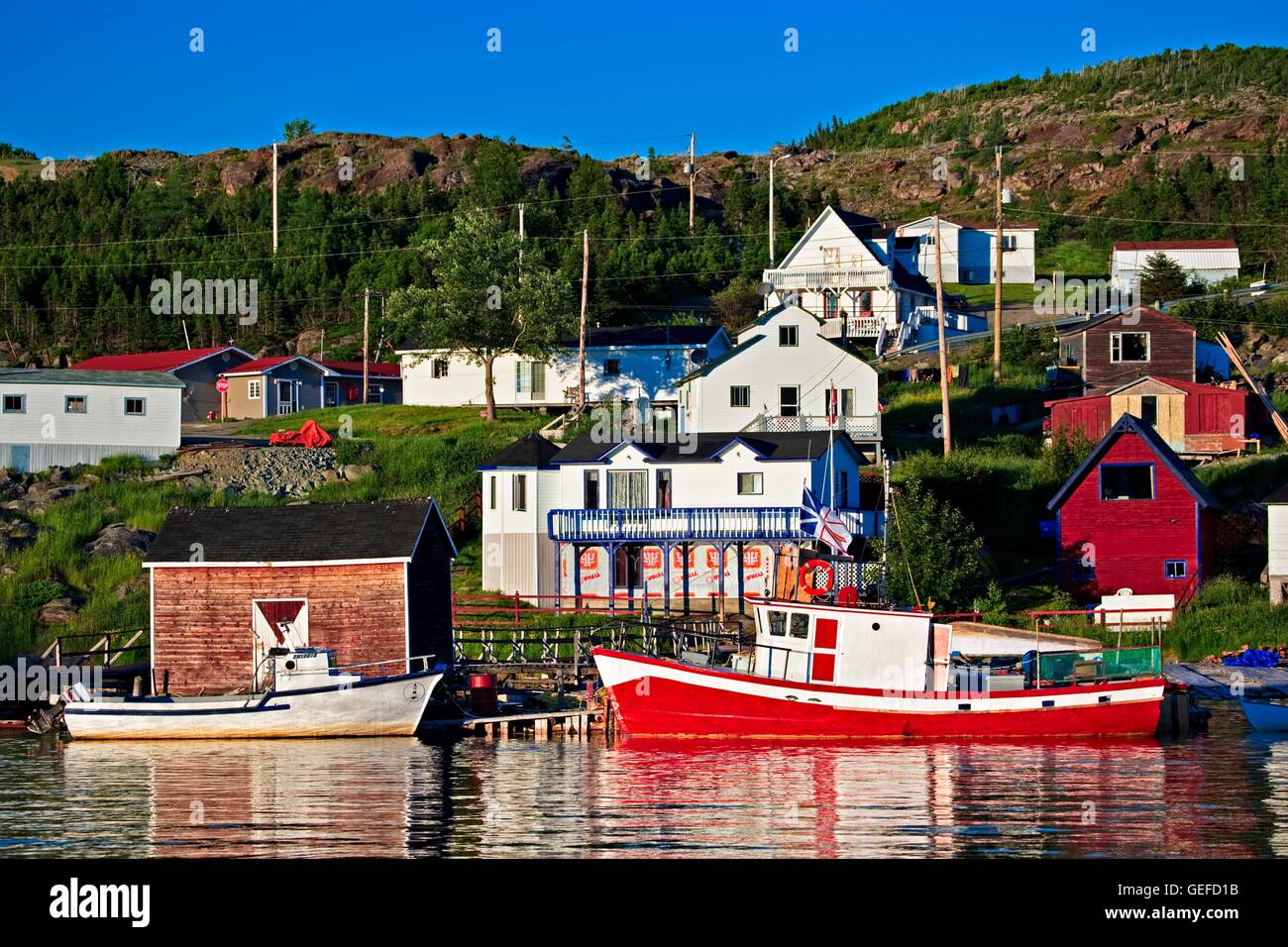 geography / travel, Canada, Newfoundland, Fleur de Lys, Boats in the