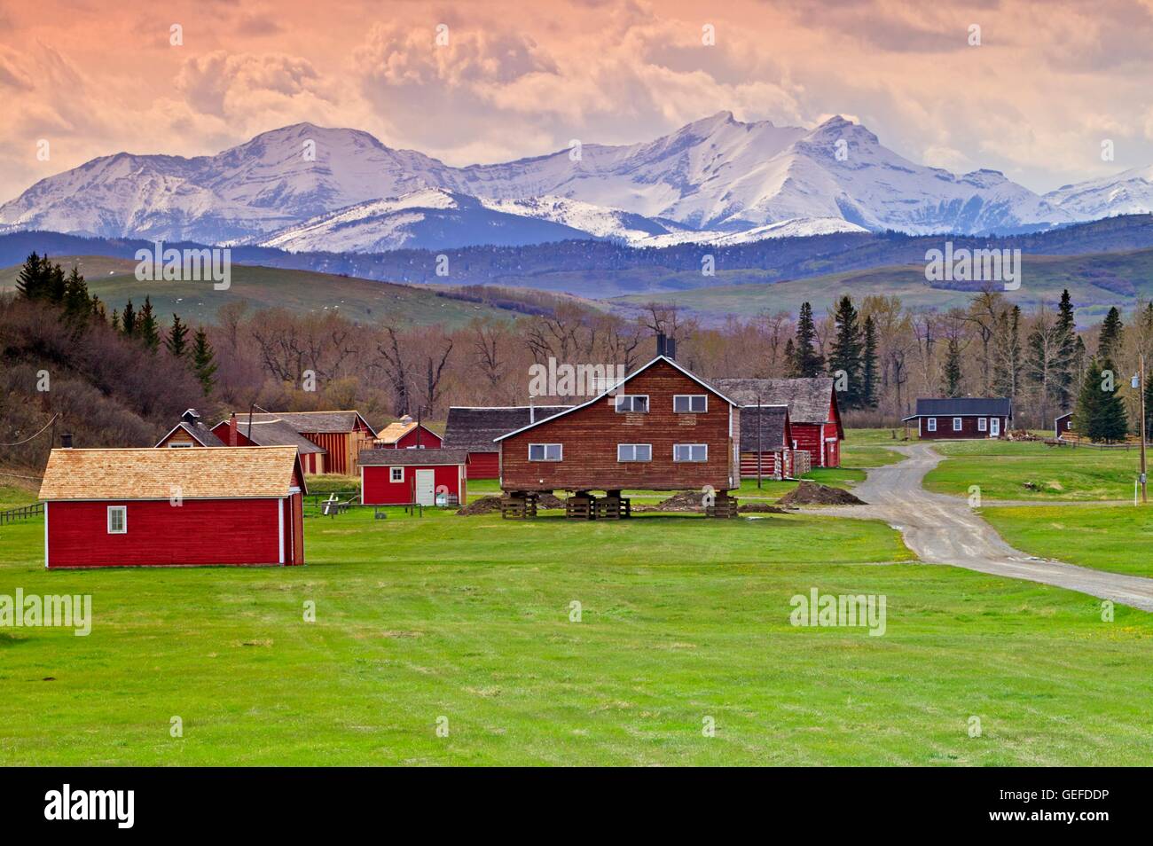 geography / travel, Canada, Alberta, Canada, Alberta, High River, Bar U Ranch, National Historic Site, Stock Photo