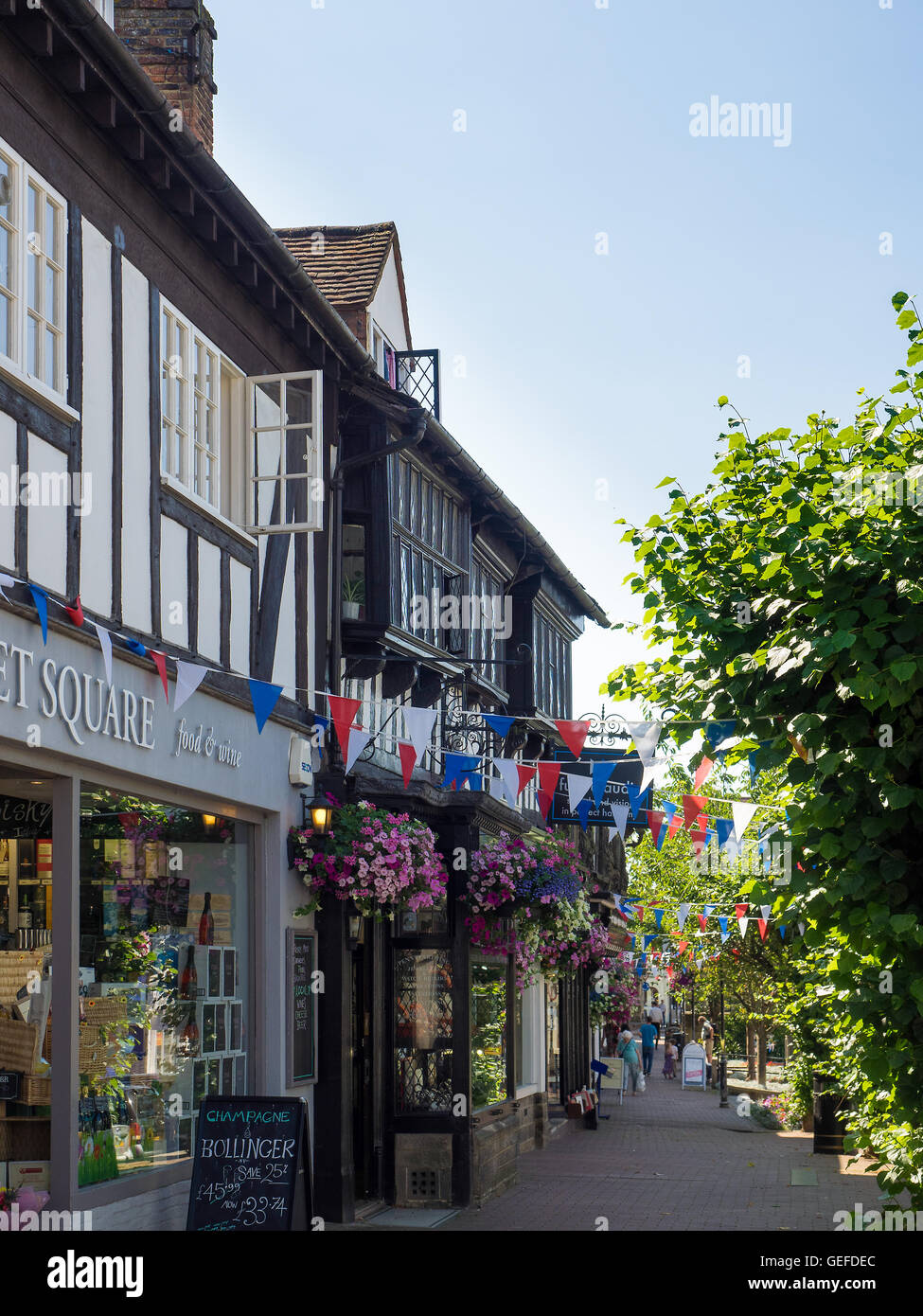 View of the High Street in East Grinstead Stock Photo