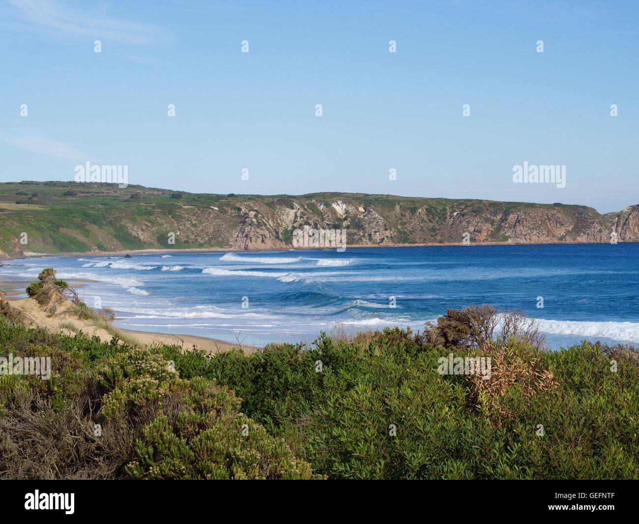 Unspoiled beach on Phillip Island Australia Stock Photo