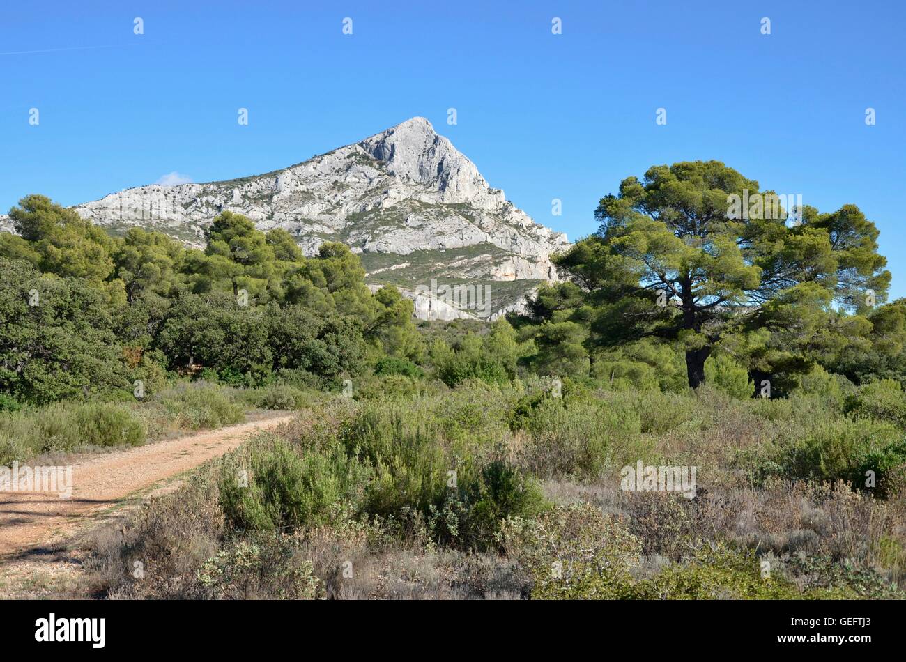 Montagne de la Sainte Victoire, Provence Stock Photo