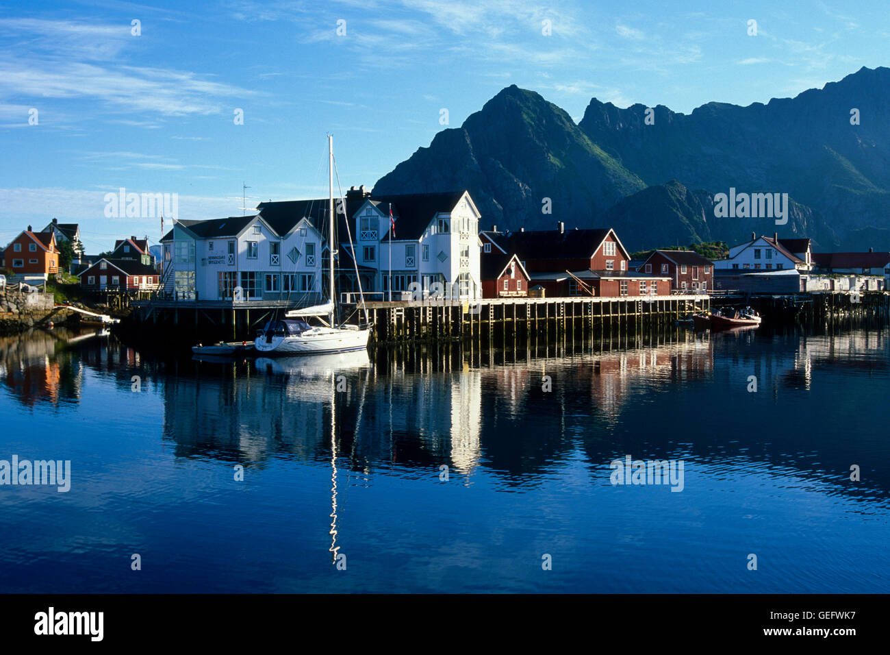 Henningsvaer, Lofoten Stock Photo