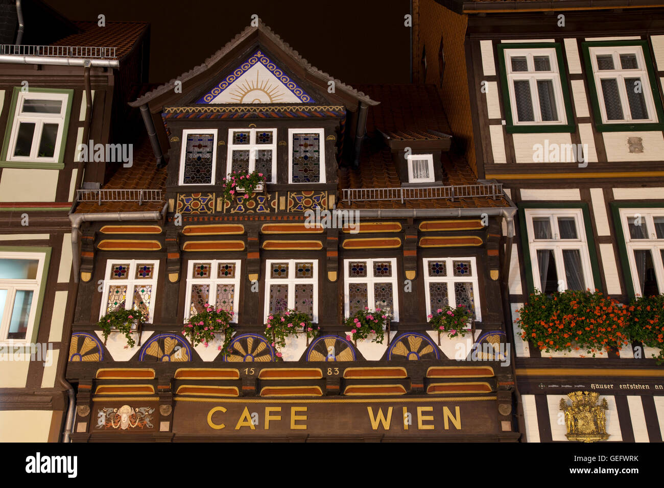 Cafe Wien, Wernigerode Stock Photo - Alamy