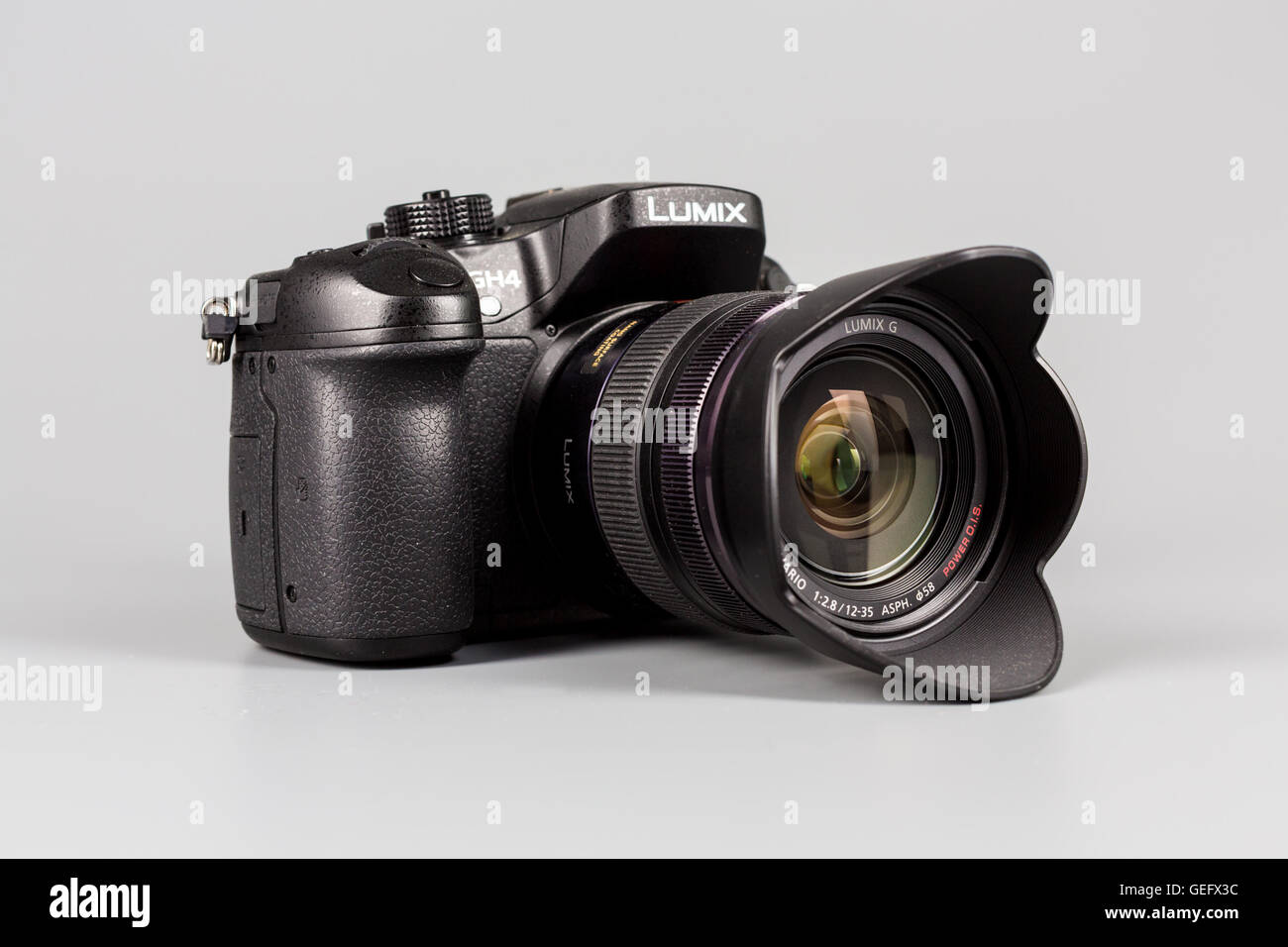 Berlin, Germany - May 15, 2014 : studio shot of 4k camera Panasonic GH4. Stock Photo