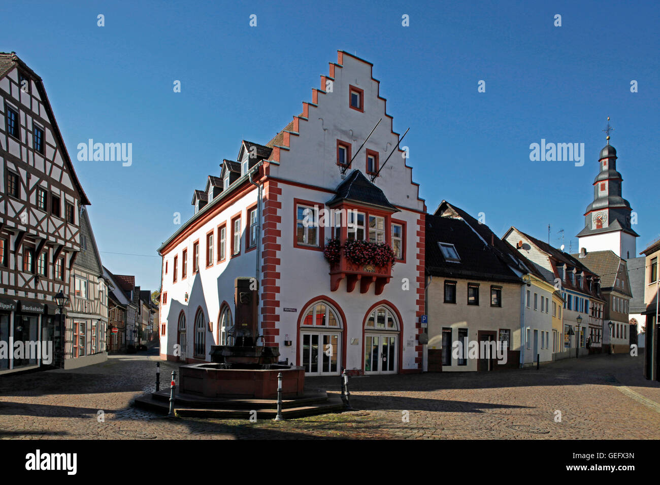 Town hall, Nidderau-Windecken Stock Photo