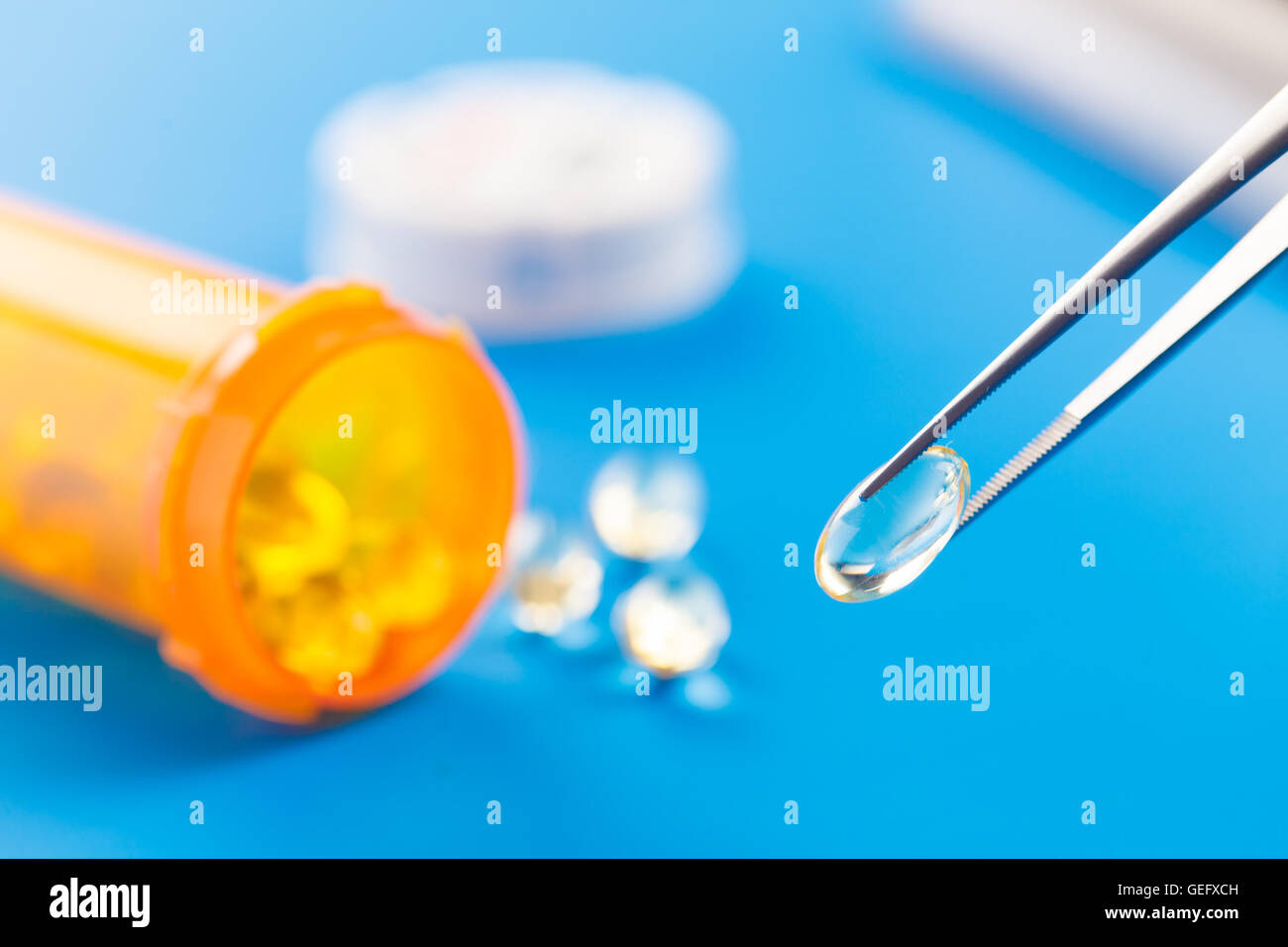 capsule with vitamins Stock Photo