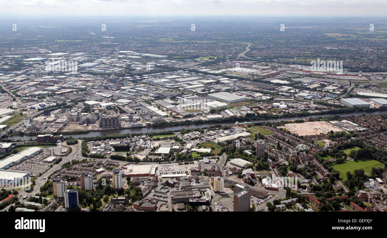 aerial view of Trafford Park Estate, near Manchester, UK Stock Photo Alamy