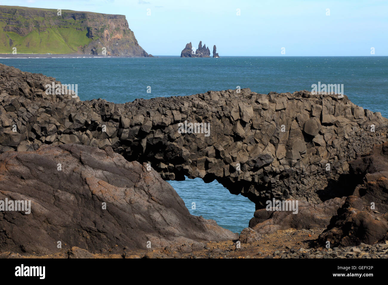 Reynisdrangar, Sudurland, Iceland Stock Photo