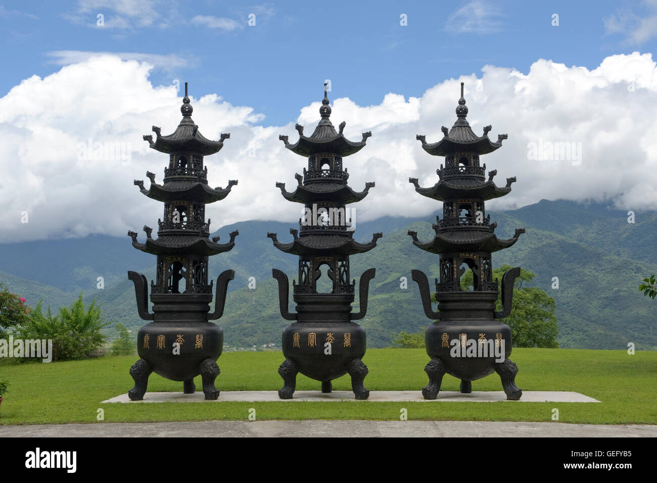 Temple Dong Fu Zan, Taiwan Stock Photo