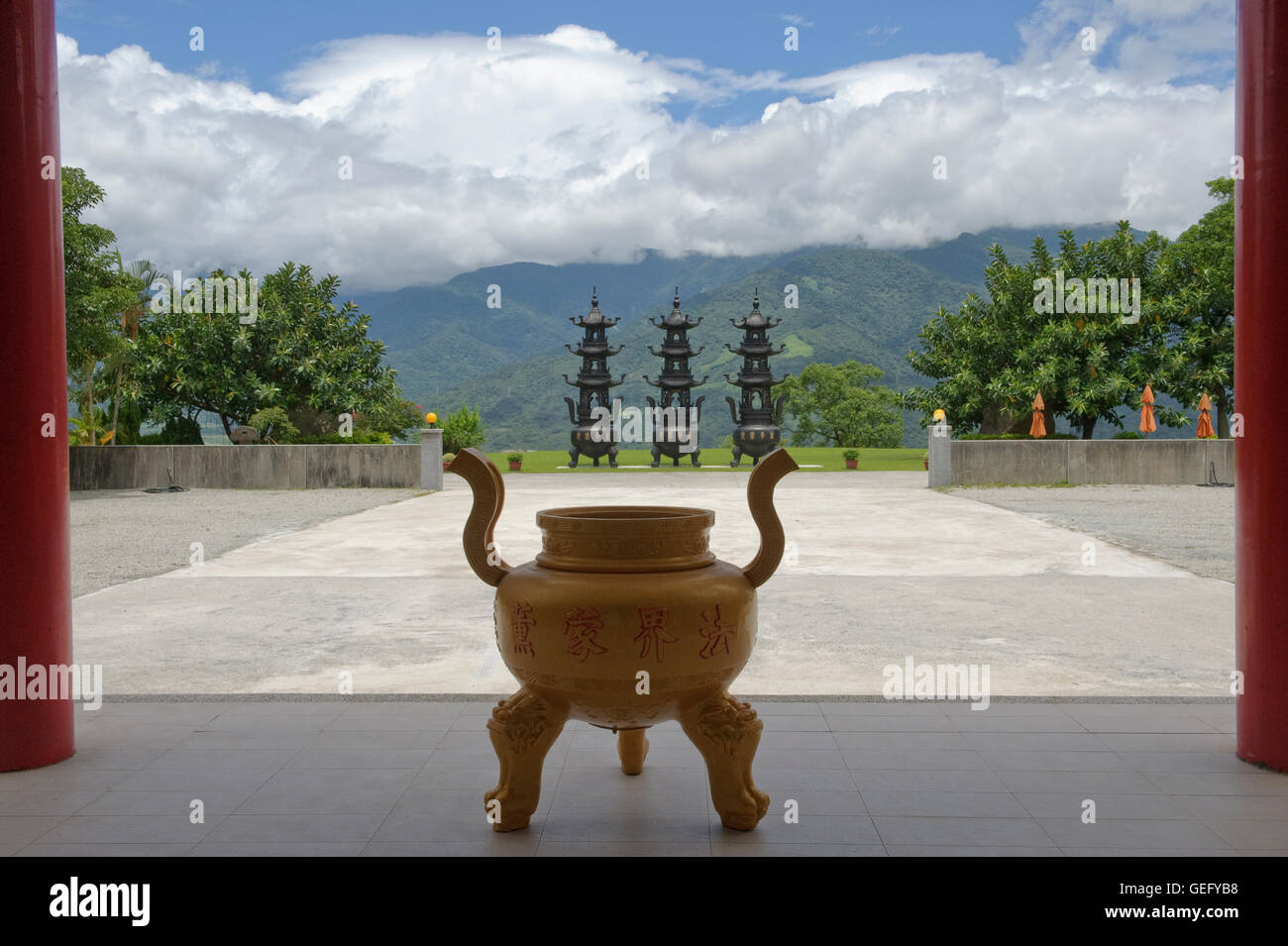 Temple Dong Fu Zan, Taiwan Stock Photo