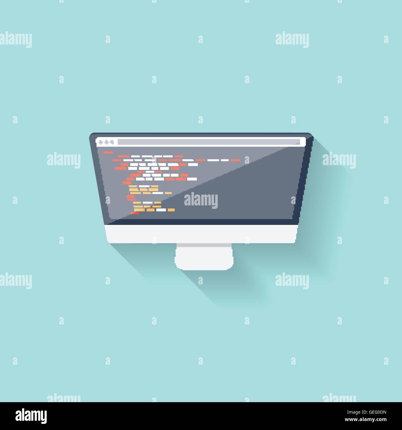 Programming and coding online. Flat style. Web courses. Internet ui ...