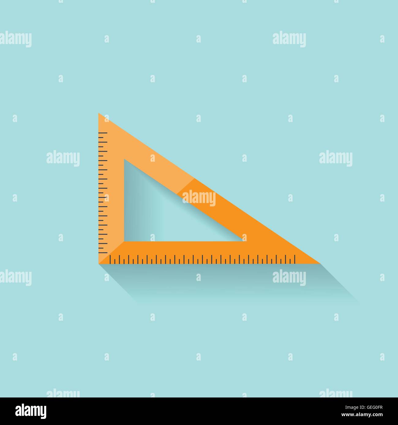 Ruler in a flat style. Scale. Width and length. Measurement tool