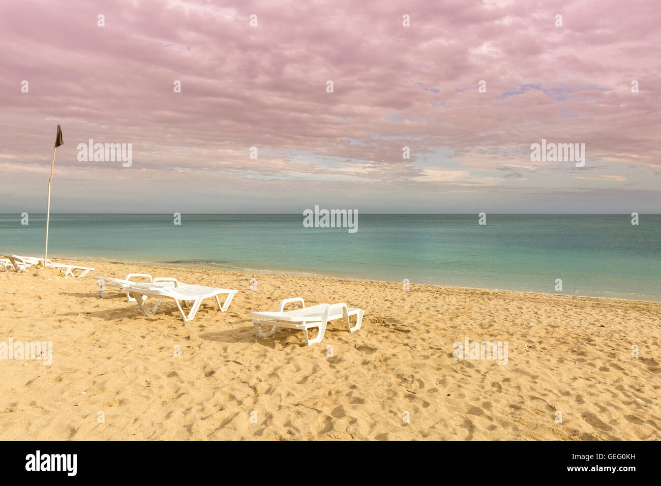 Mayabeque Jibacoa Beach, in early morning sunlight. Mayabeque Province, Cuba ...