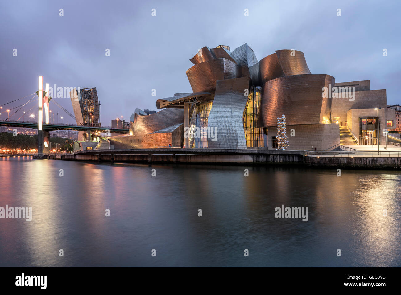Guggenheim Museum Bilbao , museum of modern and contemporary art , architect Frank Gehry , Bilbao, Basque Country, Spain (editio Stock Photo