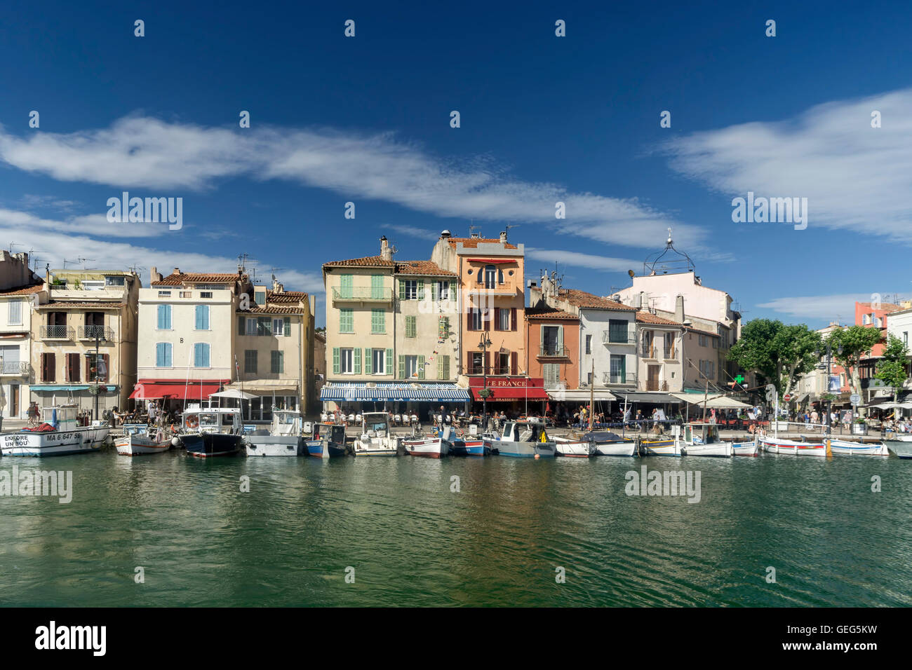 Cassis harbour Cote d Azur France, Stock Photo