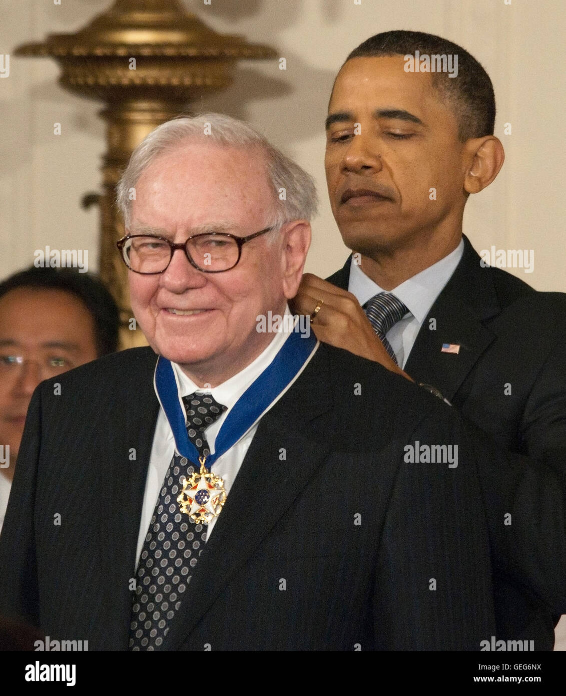 Warren Buffett at the Medal of Freedom ceremony where he was awarded the Medal of Freedom,  on February 15, 2011. Credit: Patsy Lynch/MediaPunch Stock Photo