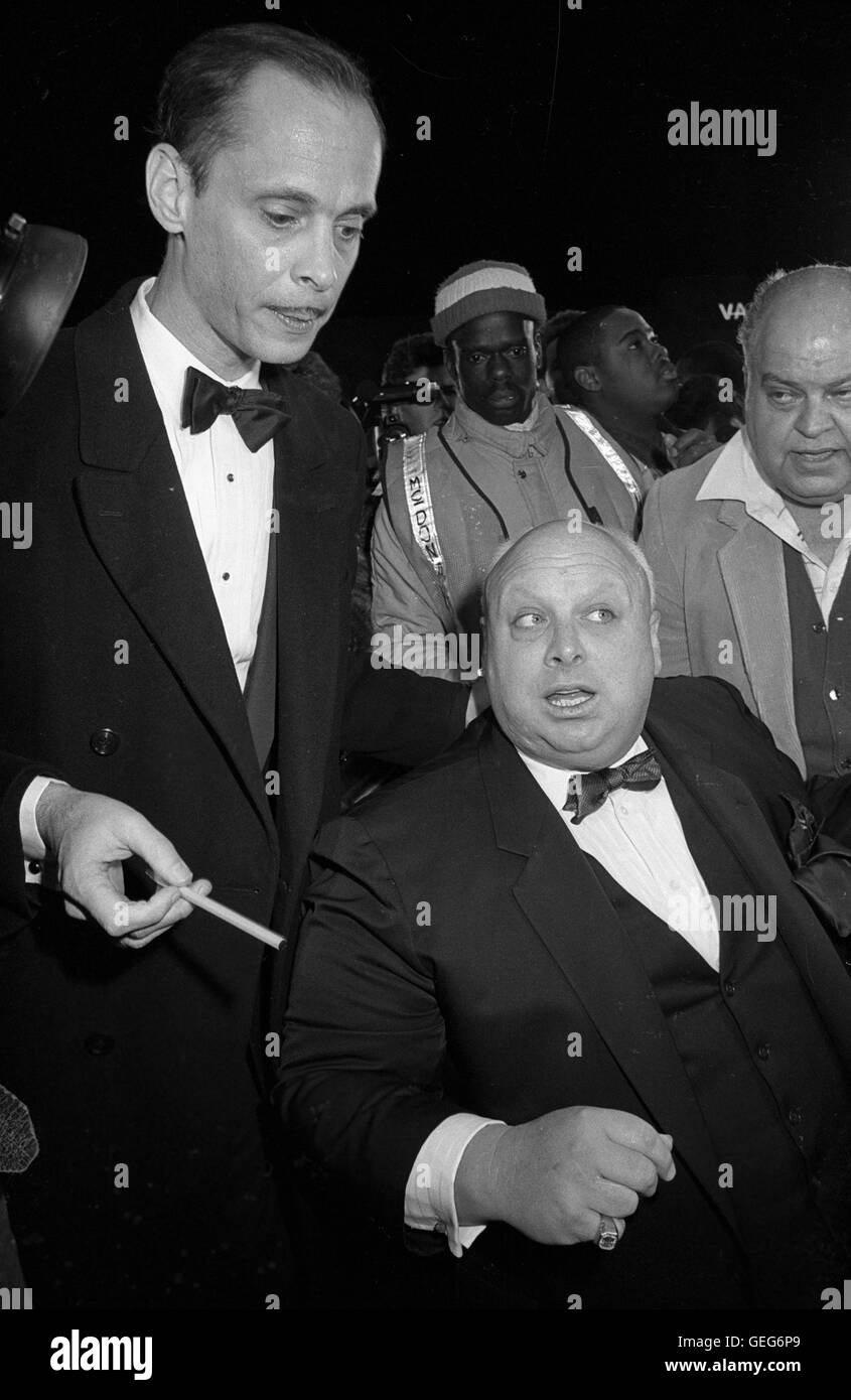 Baltimore, MD February 16, 1988  Divine (Harris Glen Milstead) i with director, John Waters (left) at the premiere of the orginial movie, 'Hairspray'  Divine died six weeks after the premiere.  Credit: Patsy Lynch/MediaPunch Stock Photo