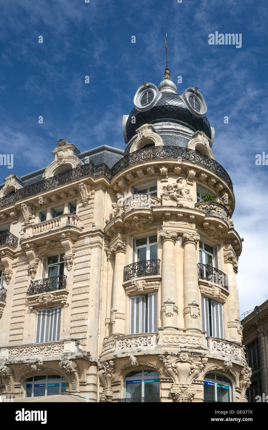 Place de la Comedie, Art Deco building , Montpellier, France, Stock Photo