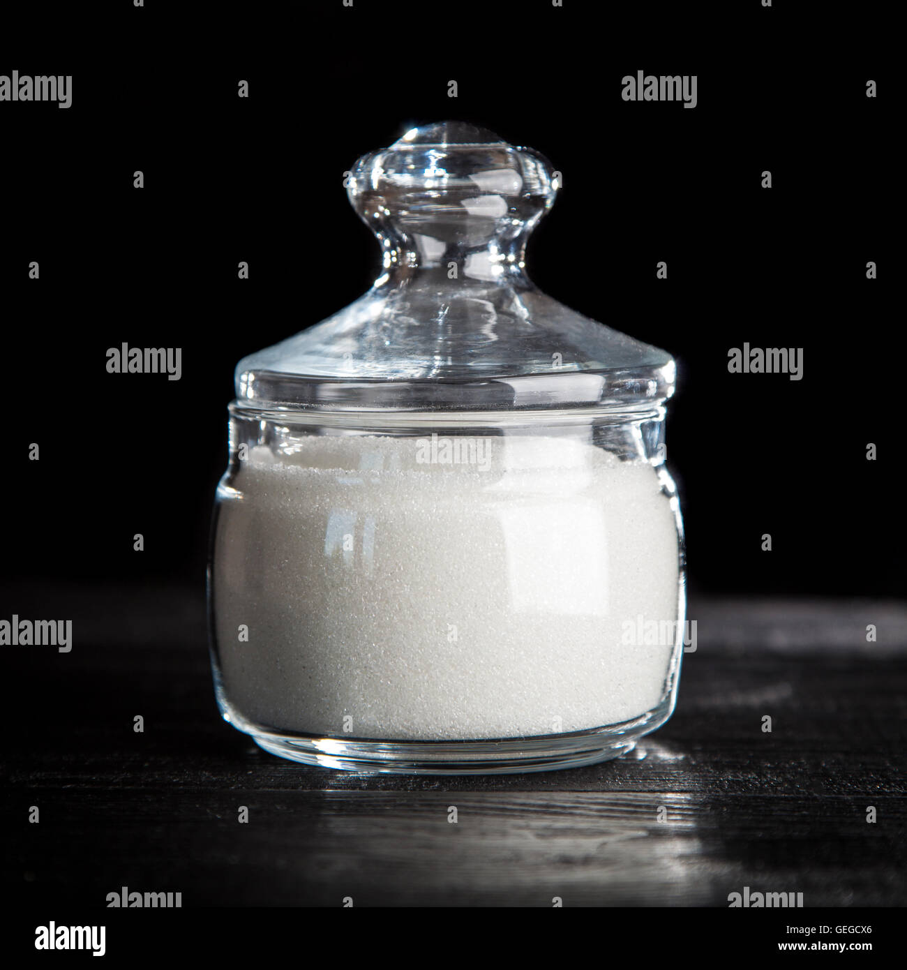 White refined sugar in a bowl Stock Photo