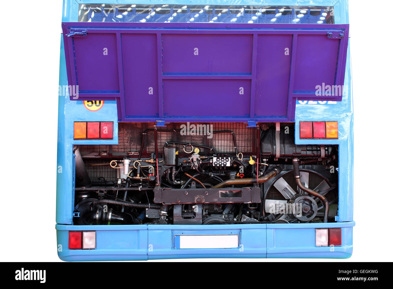 bus engine Stock Photo