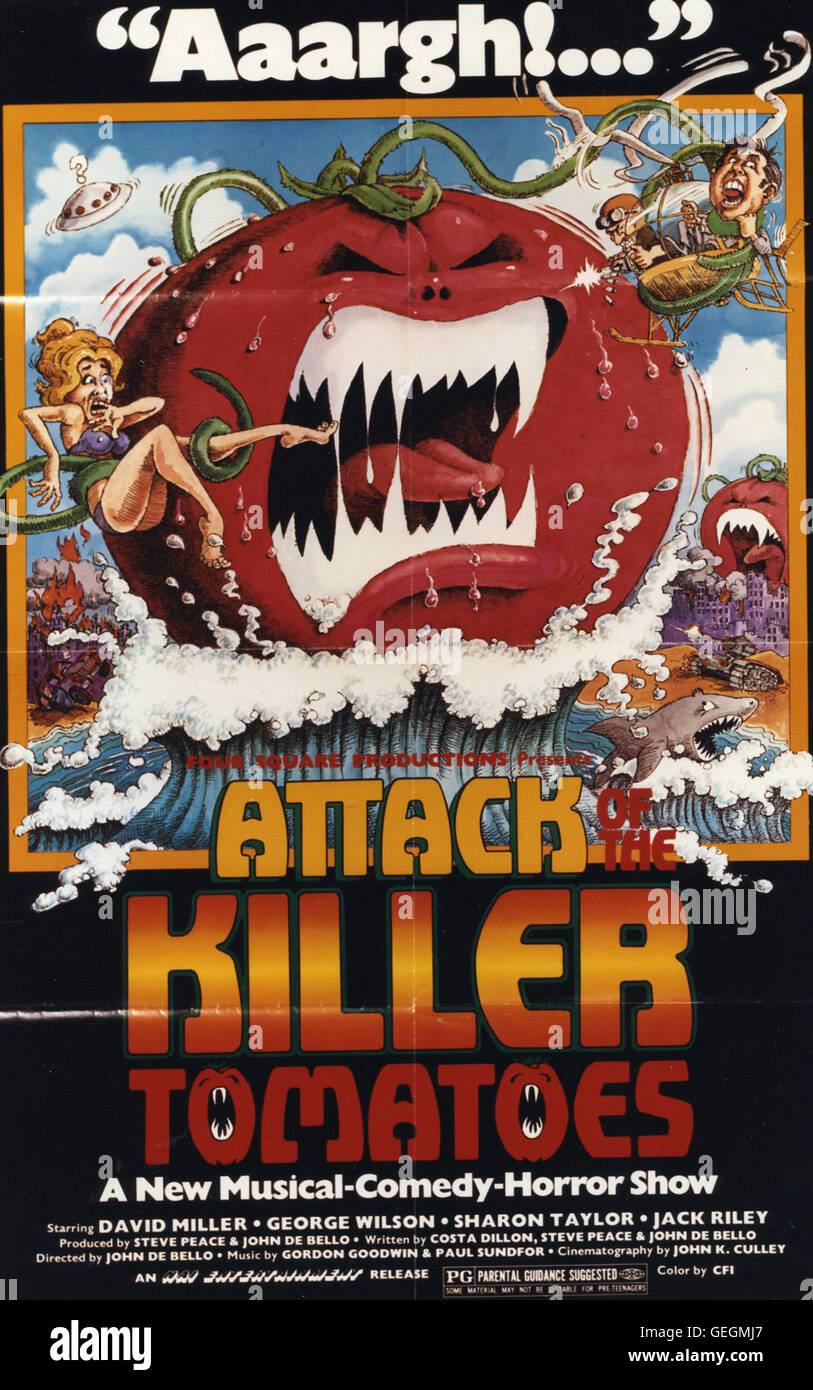 Szenenbild, Attack Of The Killer Tomatoes, Angriff Der Killertomaten Stock Photo