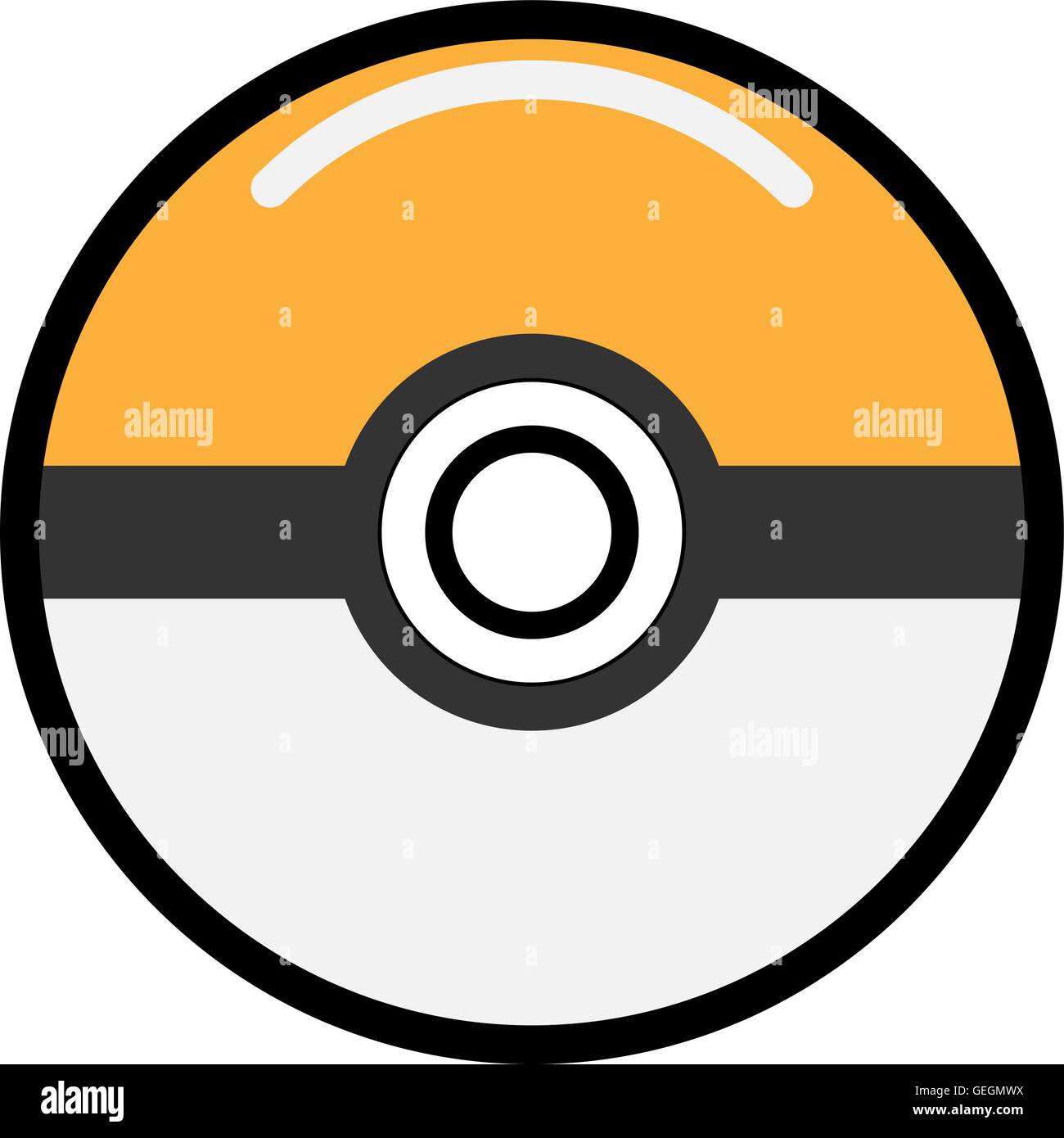 Game pokeball outline icon pokemon container Vector Image