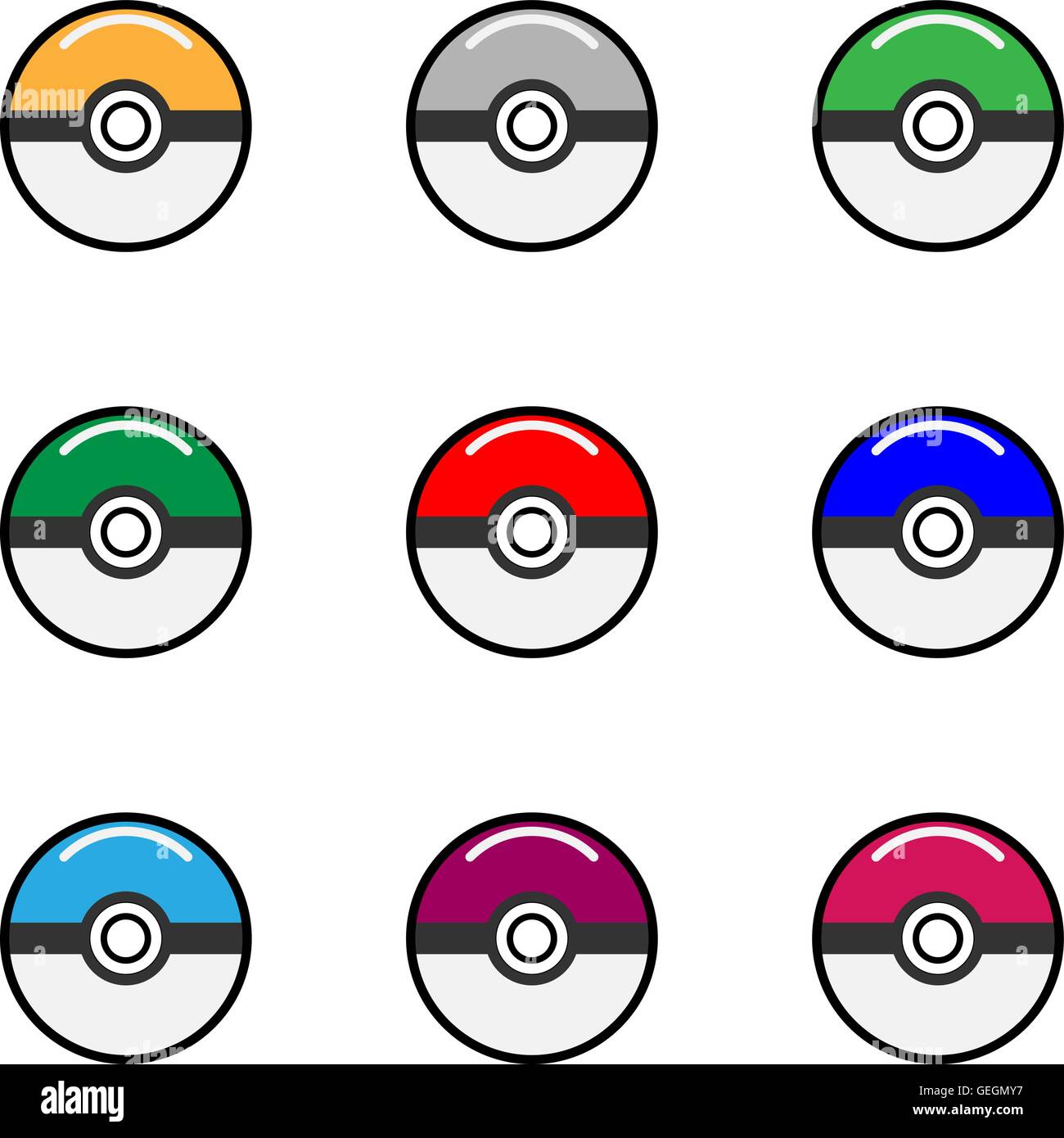 Pokeball vector hi-res stock photography and images - Alamy