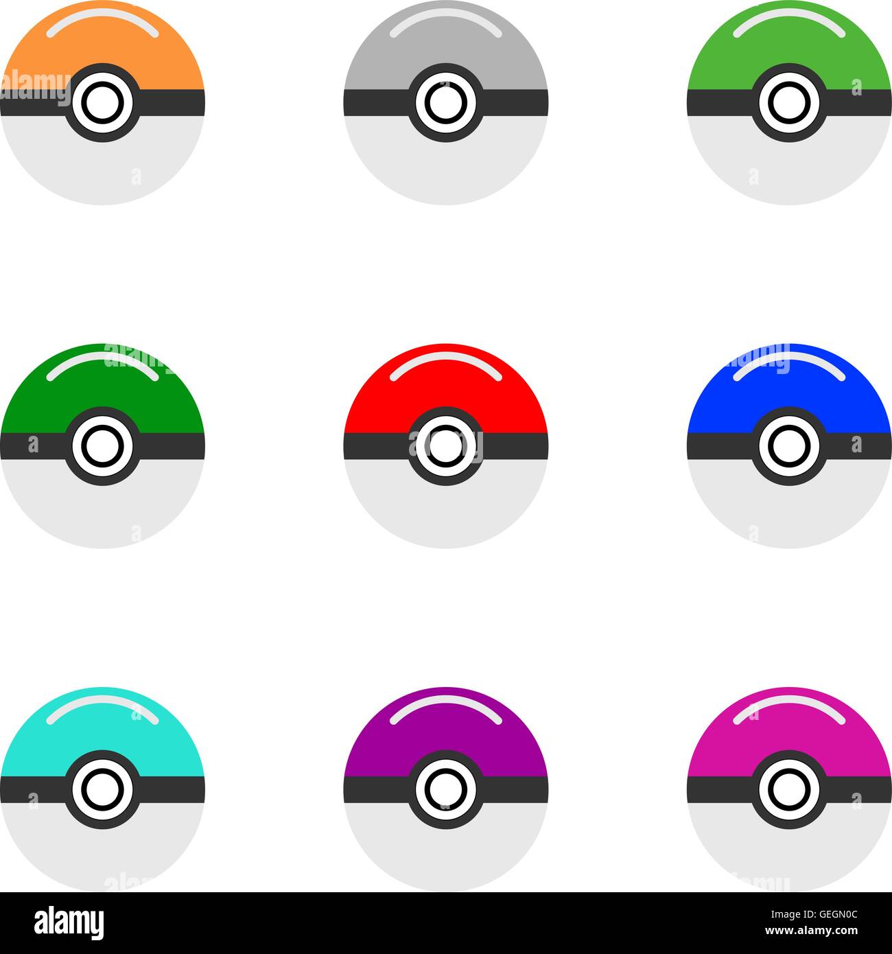 Game pokeball outline icon pokemon container Vector Image