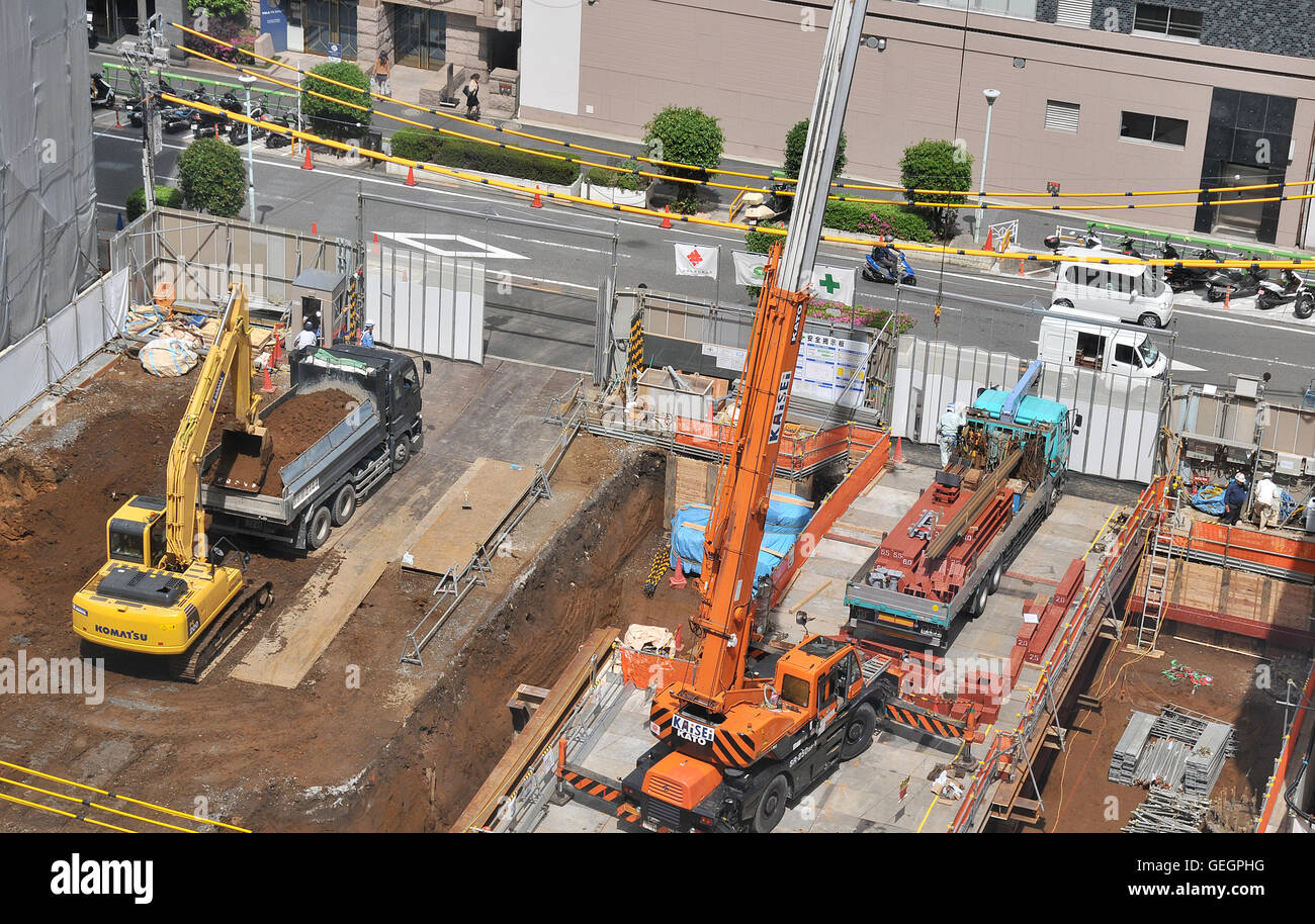 building construction Shinjuku Tokyo Japan Stock Photo