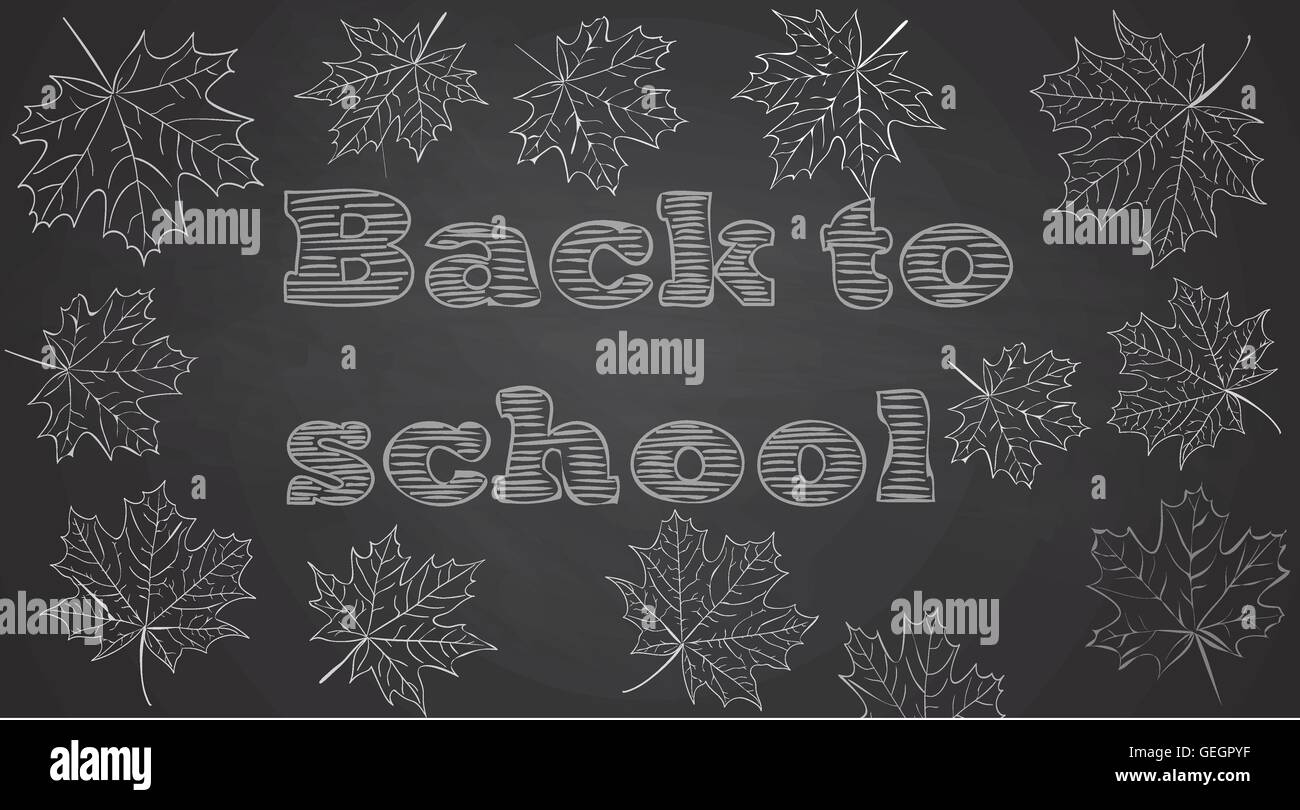 Back to School Chalkboard Background Stock Vector Image & Art - Alamy