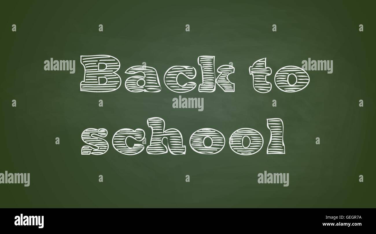 Back to School Chalkboard Background Stock Vector Image & Art - Alamy