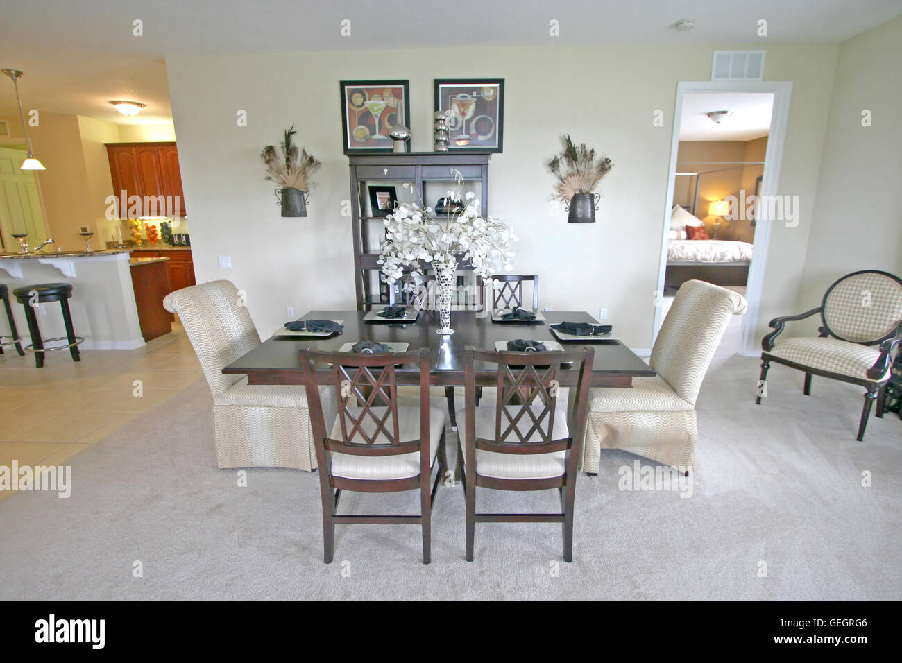 Shot dining room table hi-res stock photography and images - Alamy