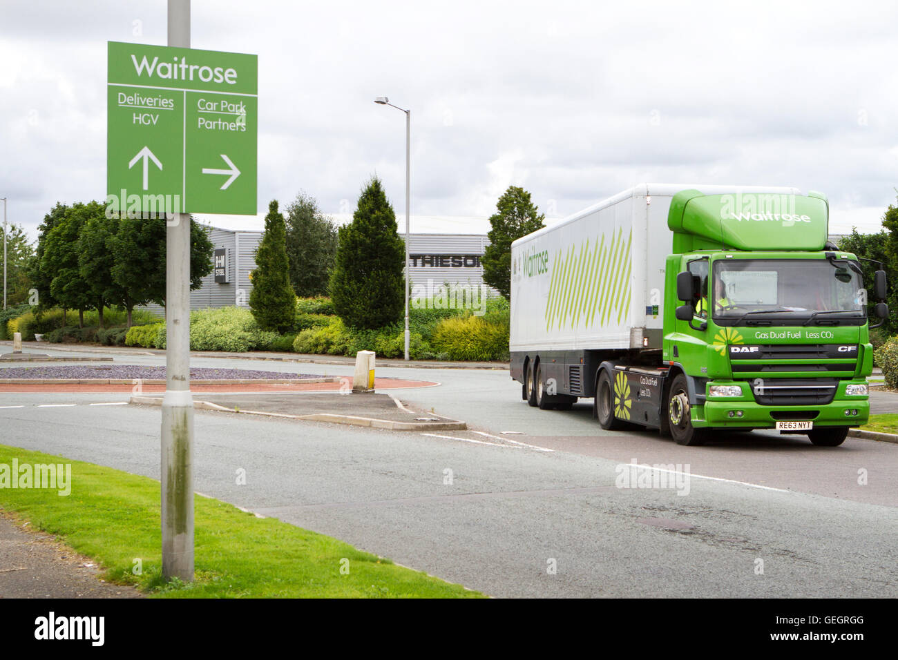 Waitrose supermarket grocery delivery truck Stock Photo Alamy