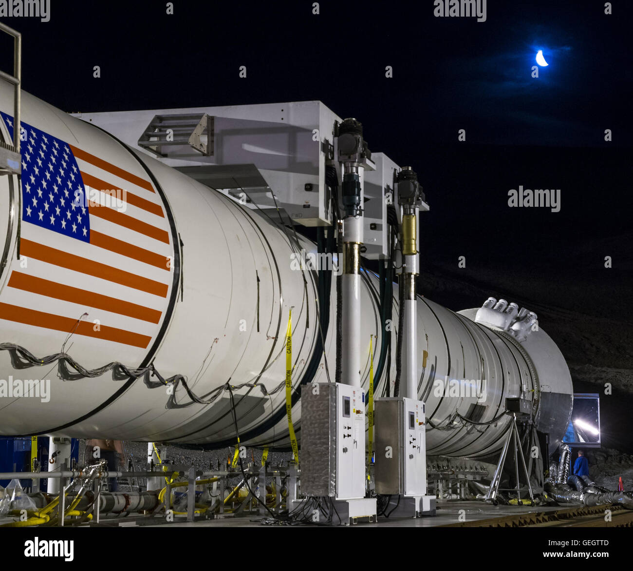 Booster Test for Space Launch System Rocket  06280002 Stock Photo